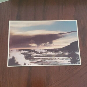 Postcard Midway Geyser Basin at Sunset in Yellowstone National Park, Wyoming